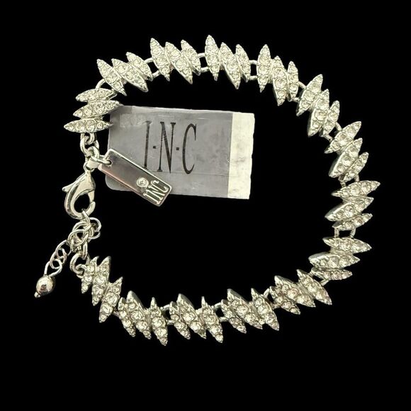 INC International Concepts for Macy’s Marquise Silver-Tone Bracelet - Picture 1 of 3